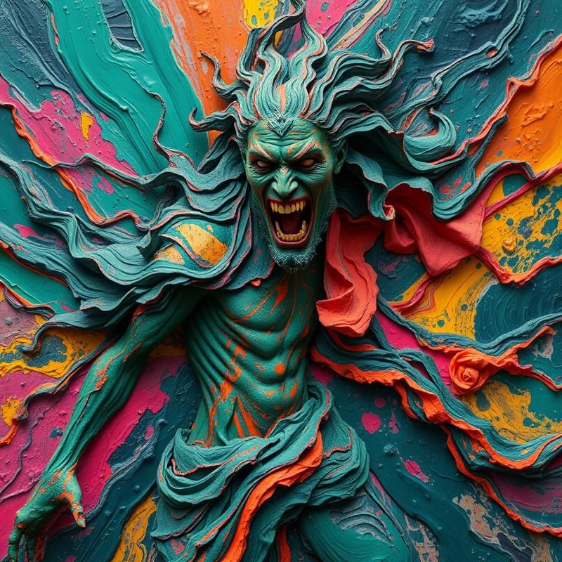 performance art style AI art