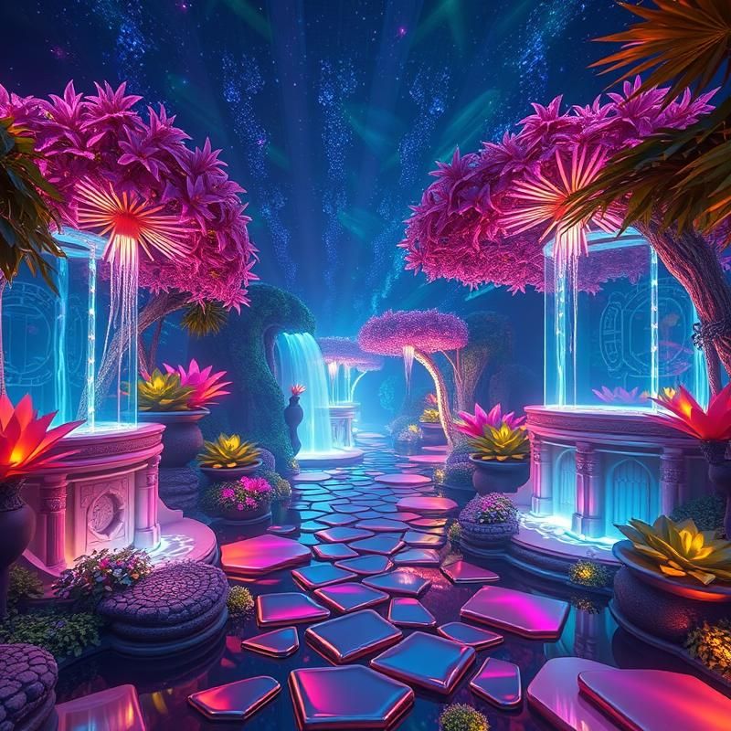 holographic style AI art