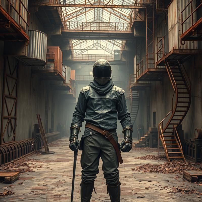 industrial style AI art