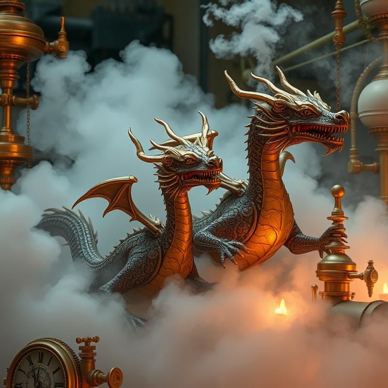 steampunk style AI art