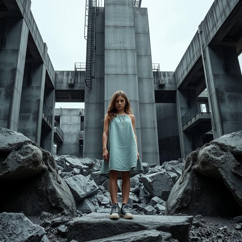 brutalist style AI art