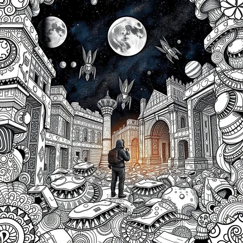 zentangle style AI art