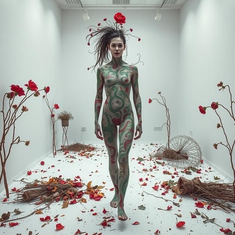 performance art style AI art