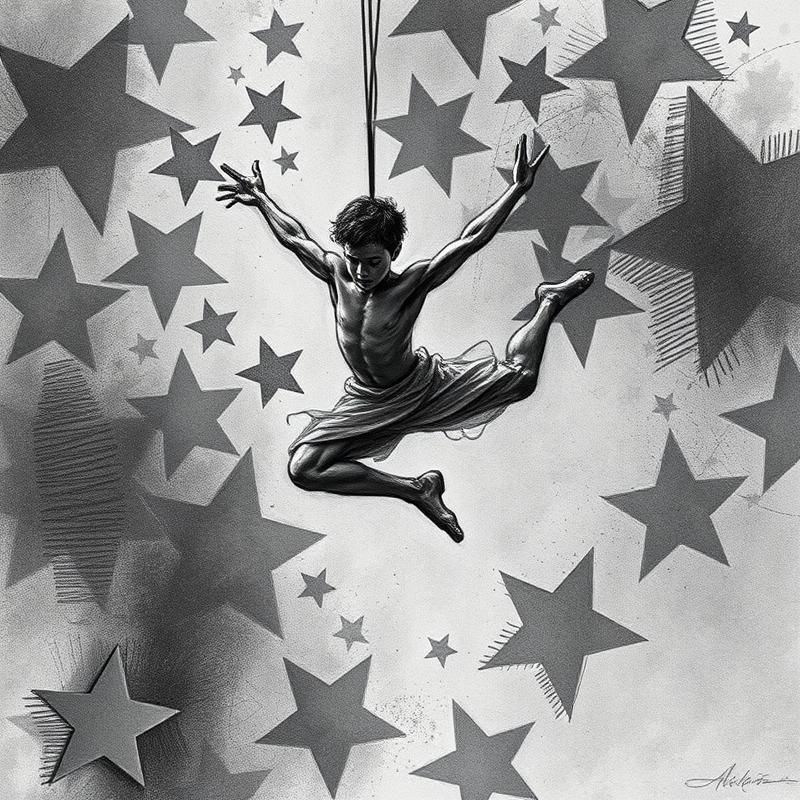 charcoal drawing style AI art