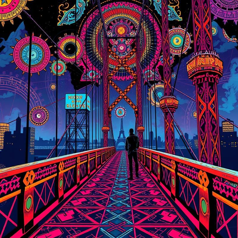 memphis design style AI art