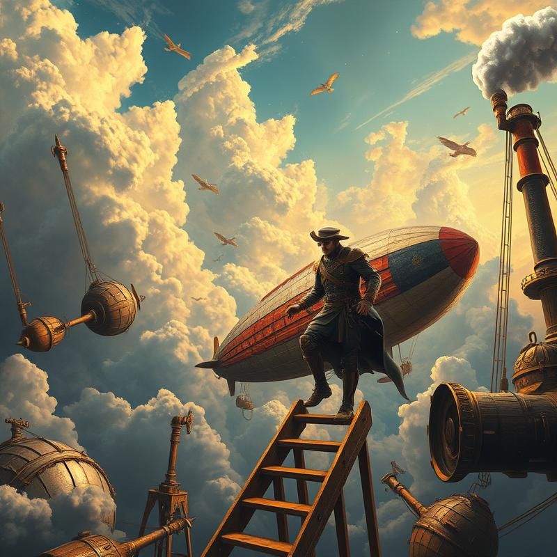 trompe l'oeil style AI art