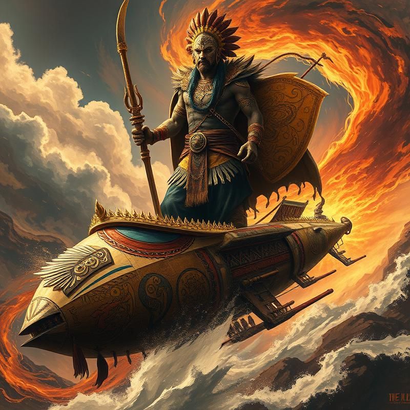 tribal style AI art