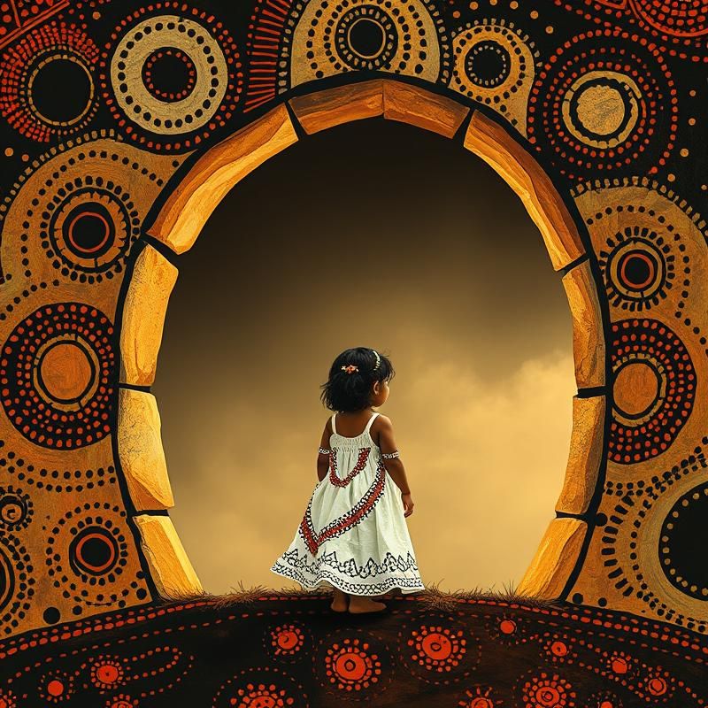 aboriginal art style AI art