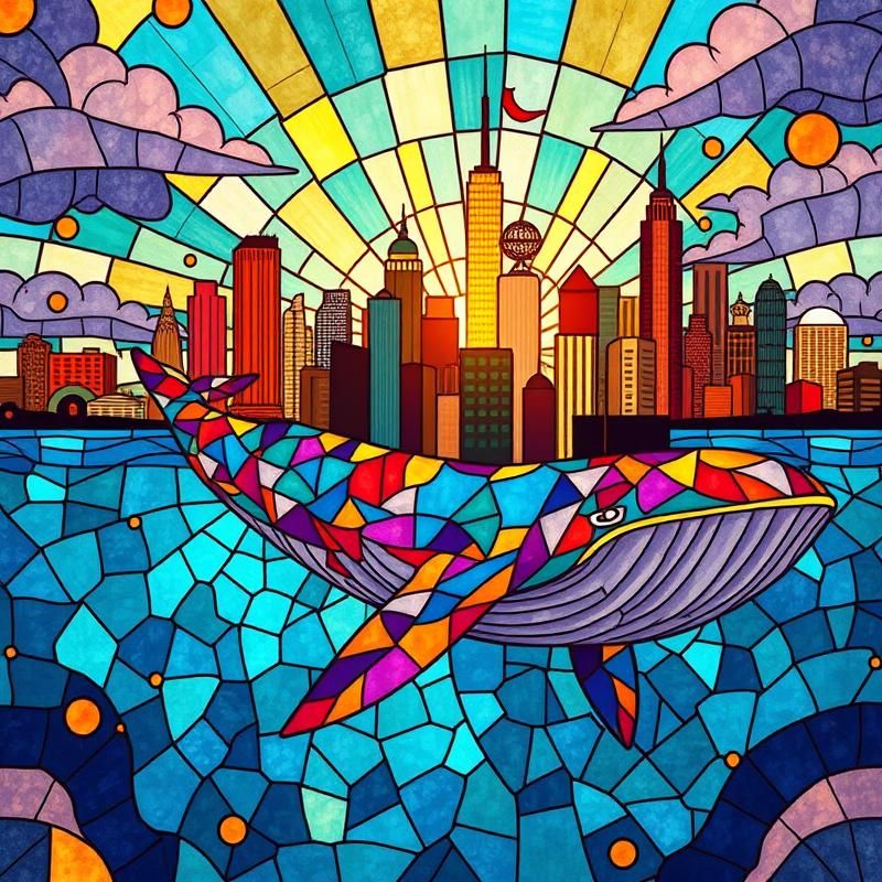 stained glass style AI art