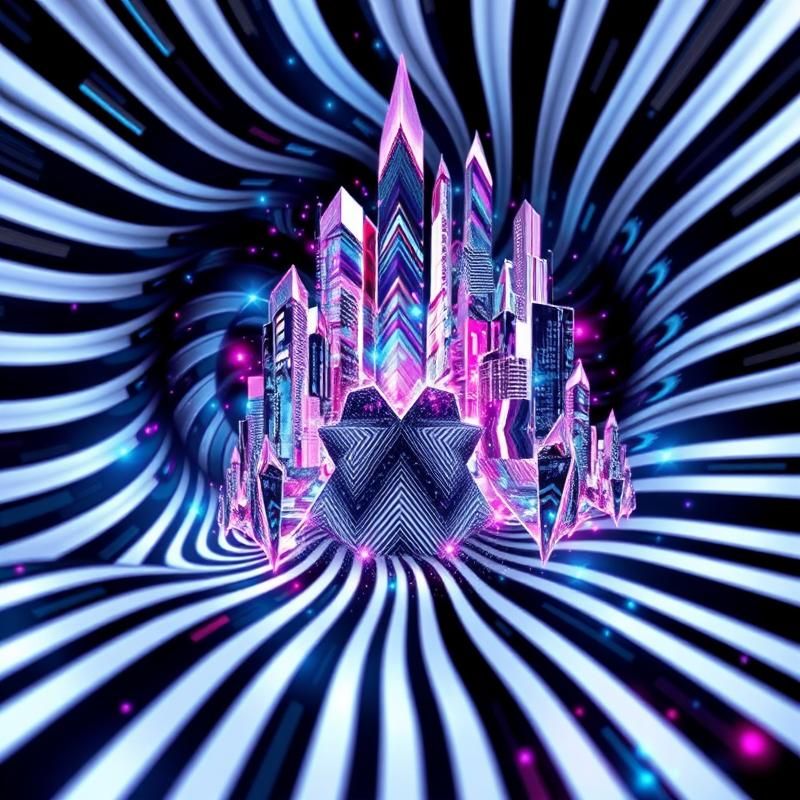 op art style AI art