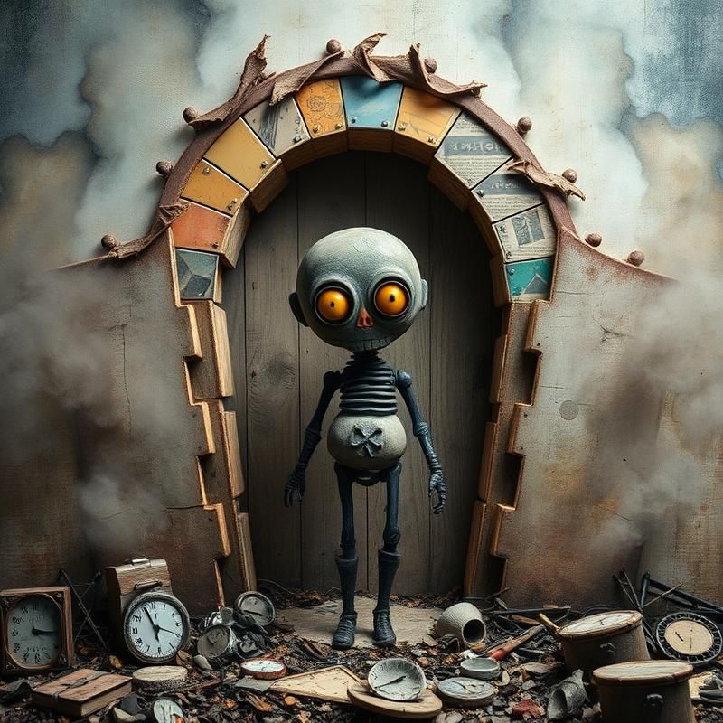 outsider art style AI art