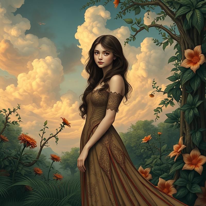 art nouveau style AI art