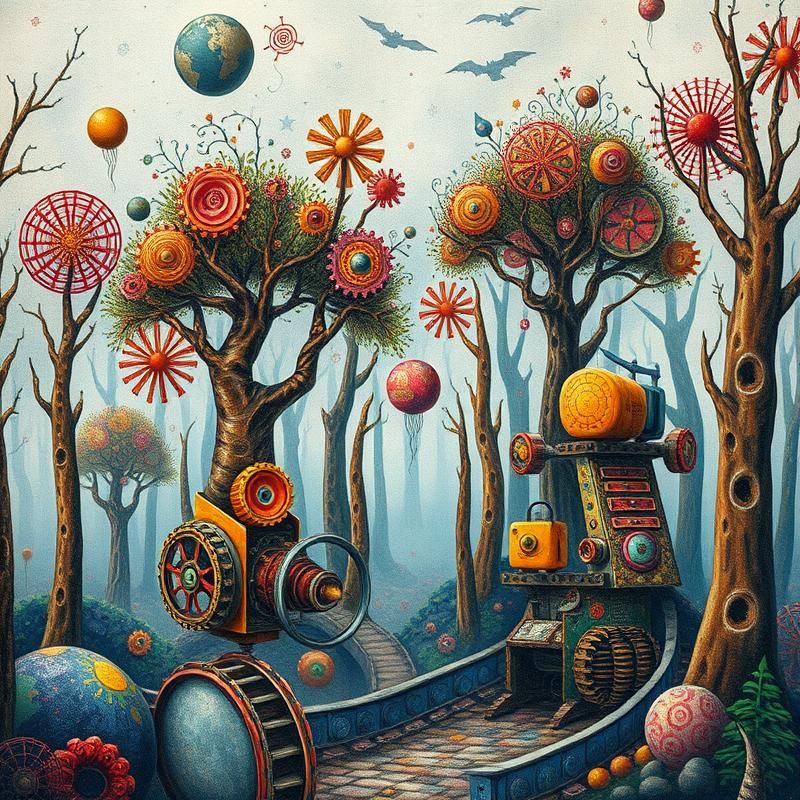 outsider art style AI art