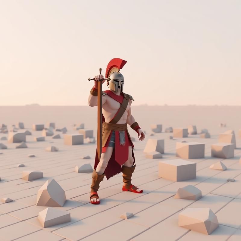 low poly style AI art