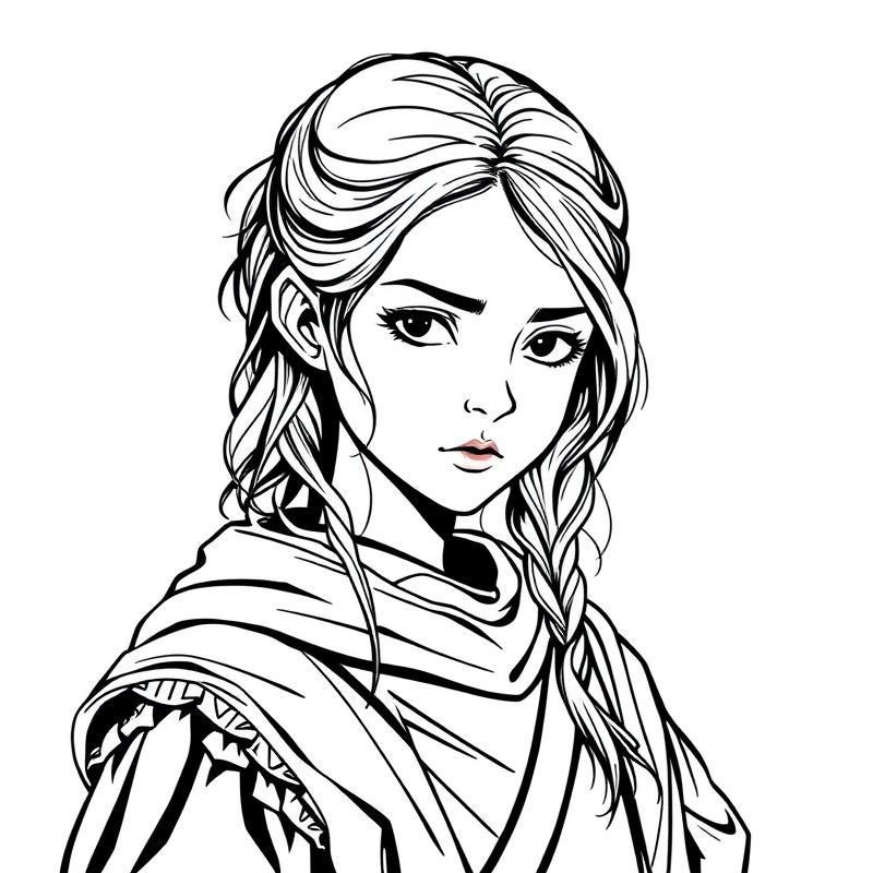 line art style AI art
