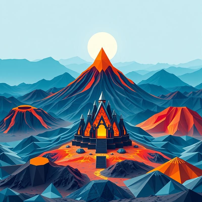 geometric style AI art