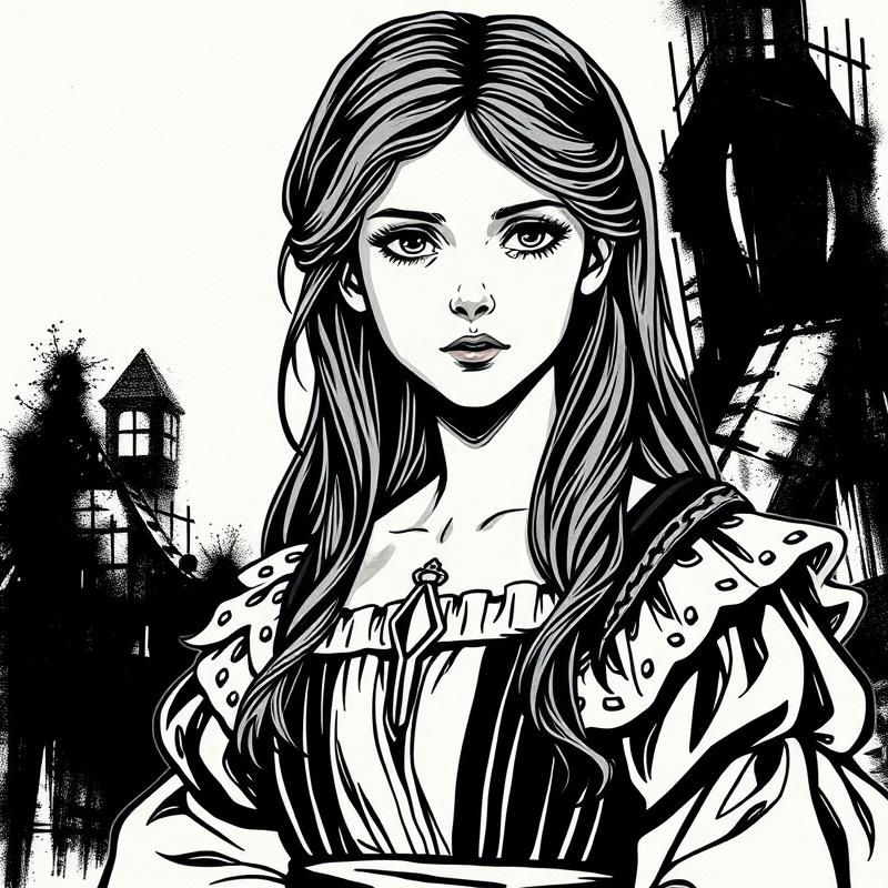 lithograph style AI art