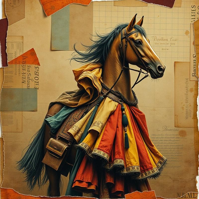 collage style AI art