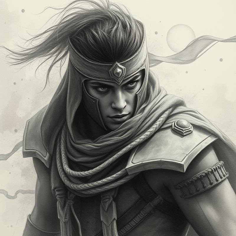 charcoal drawing style AI art