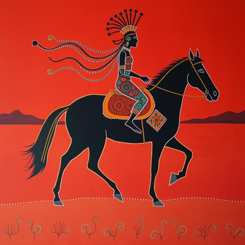 aboriginal art style AI art