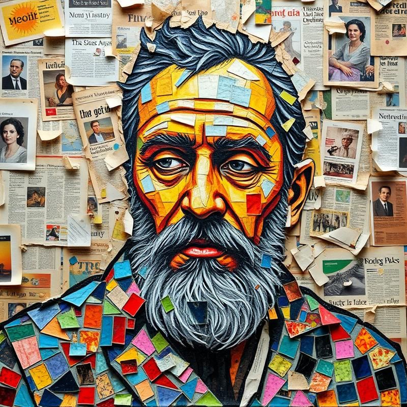 collage style AI art
