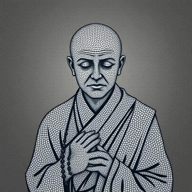 dot work style AI art