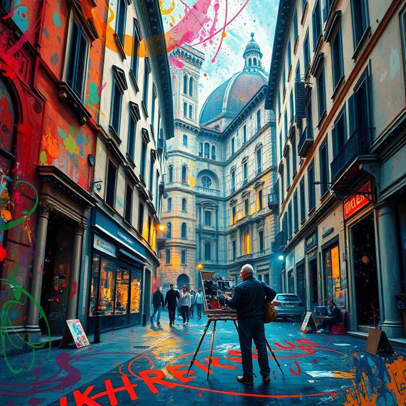 abstract style AI art