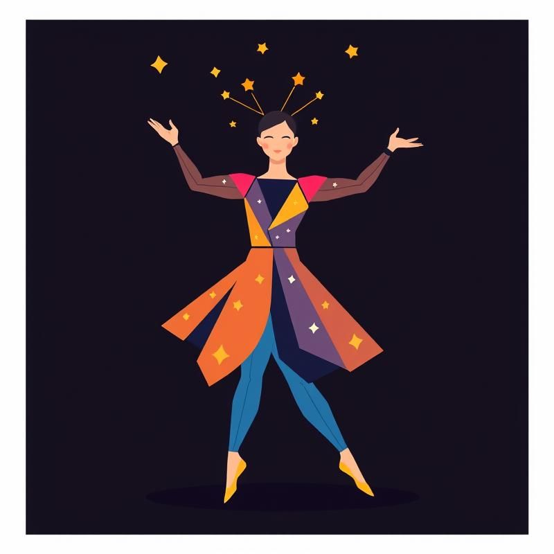 flat design style AI art