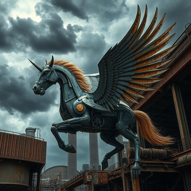 industrial style AI art