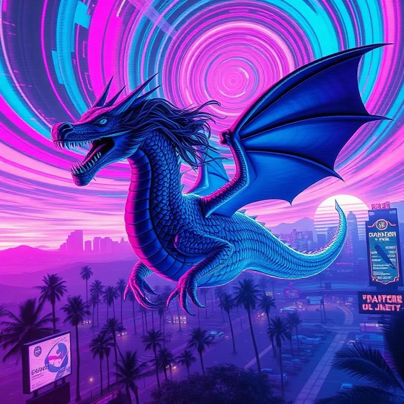 vaporwave style AI art