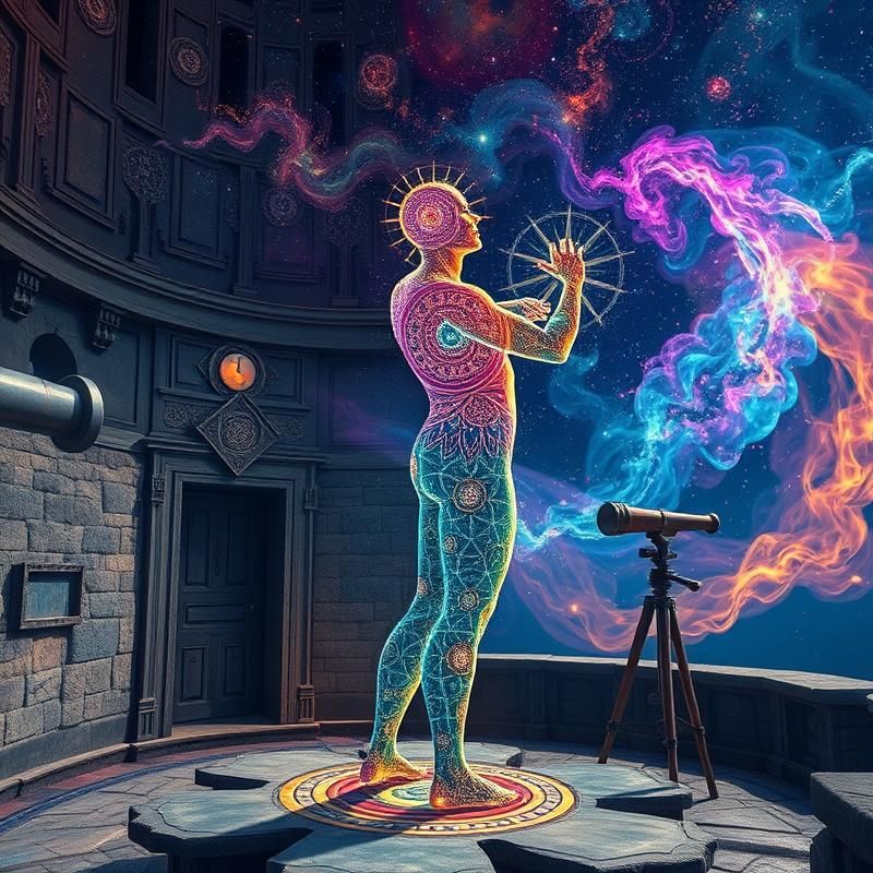 sacred geometry style AI art