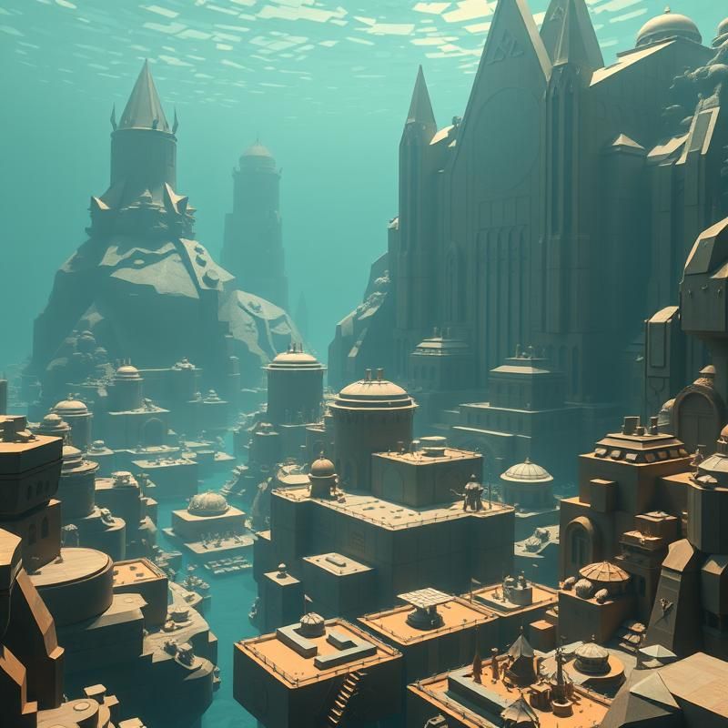 low poly style AI art