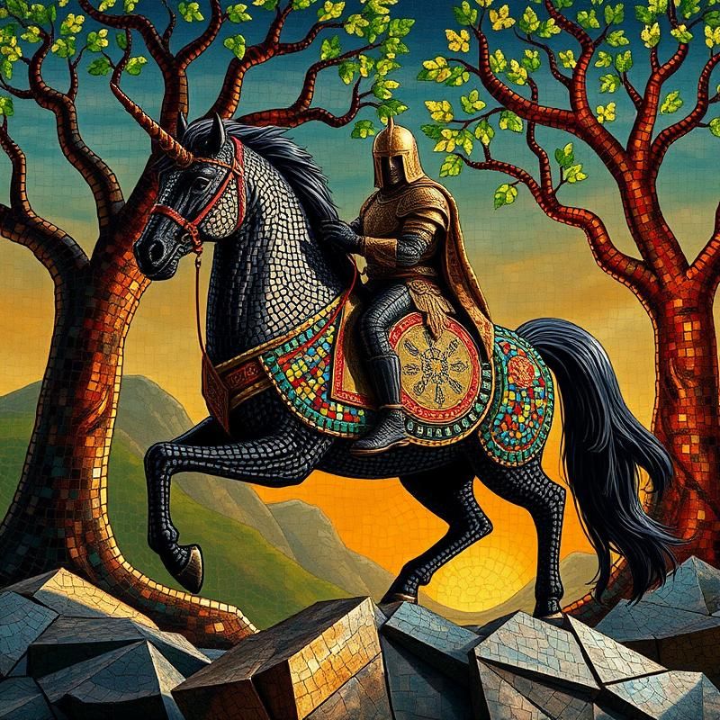 mosaic style AI art