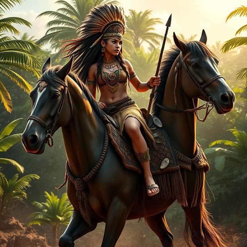 tribal style AI art