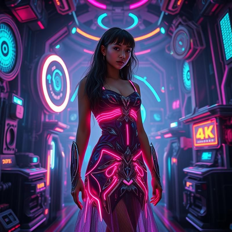 synthwave style AI art