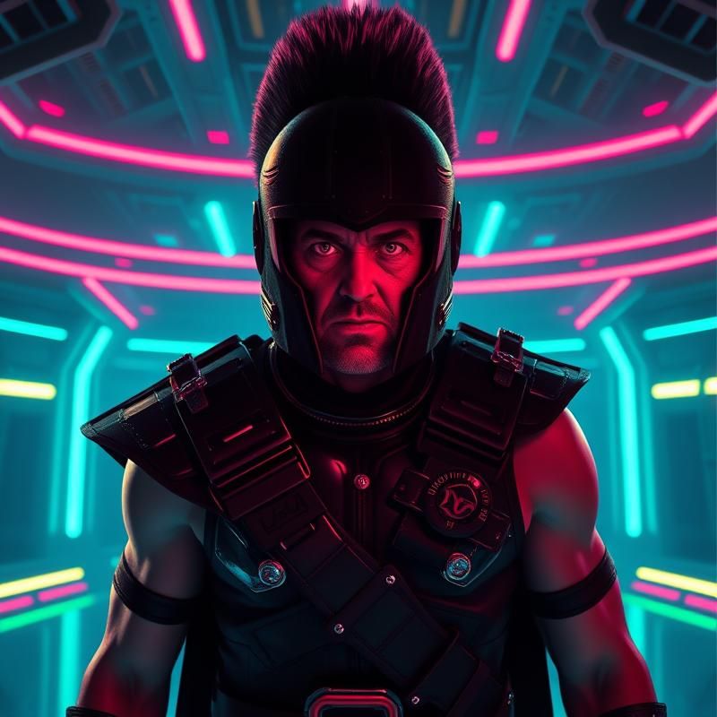 synthwave style AI art
