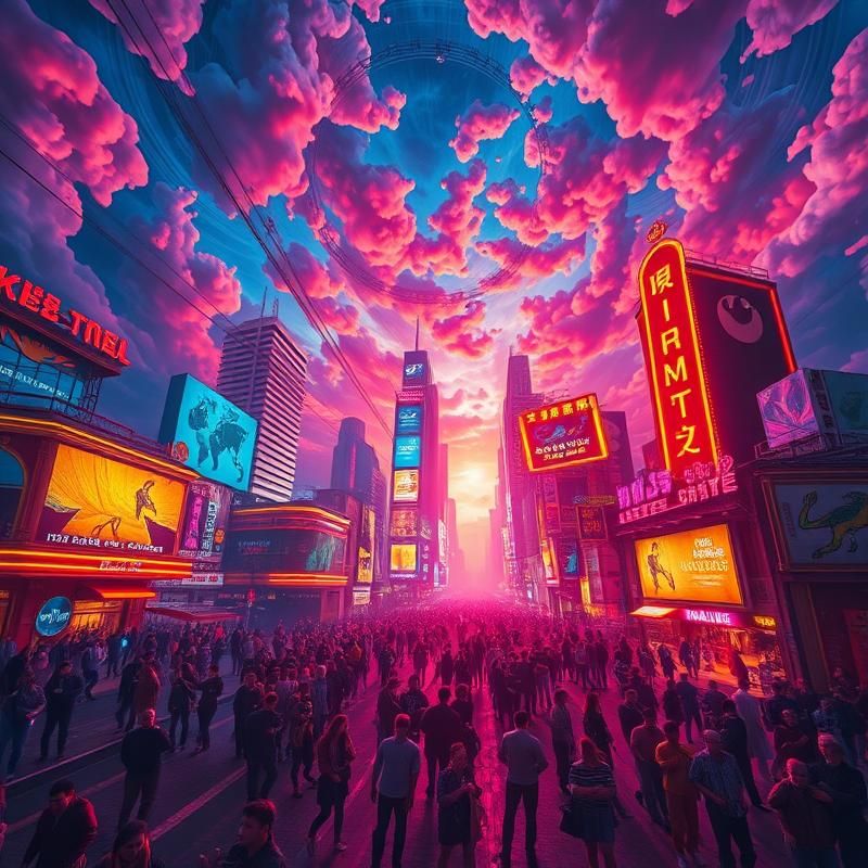 psychedelic style AI art