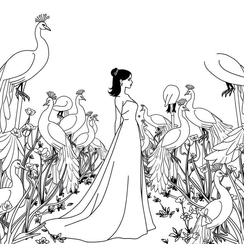 line art style AI art