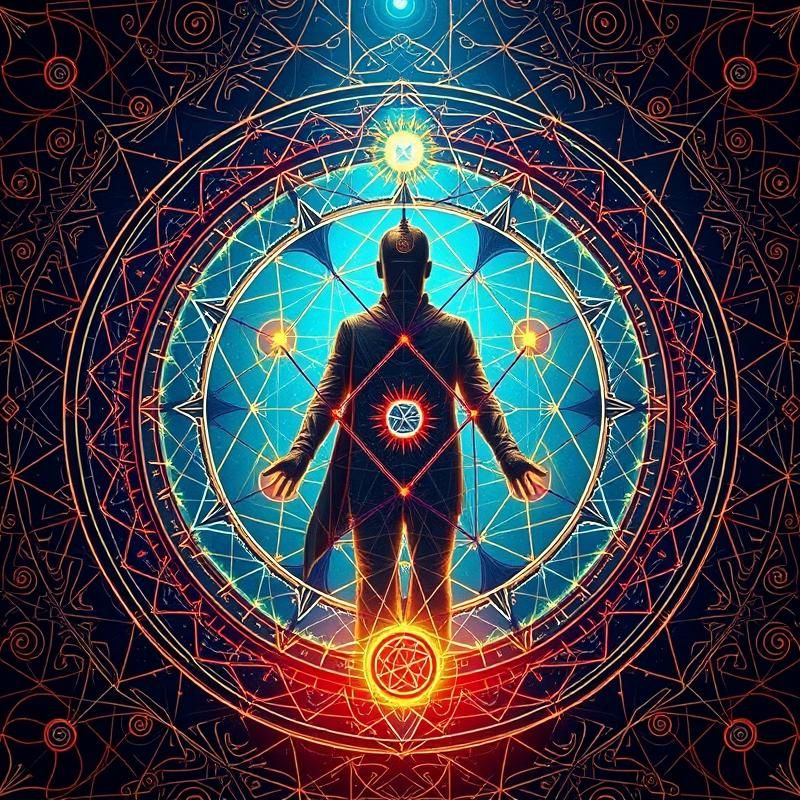 sacred geometry style AI art