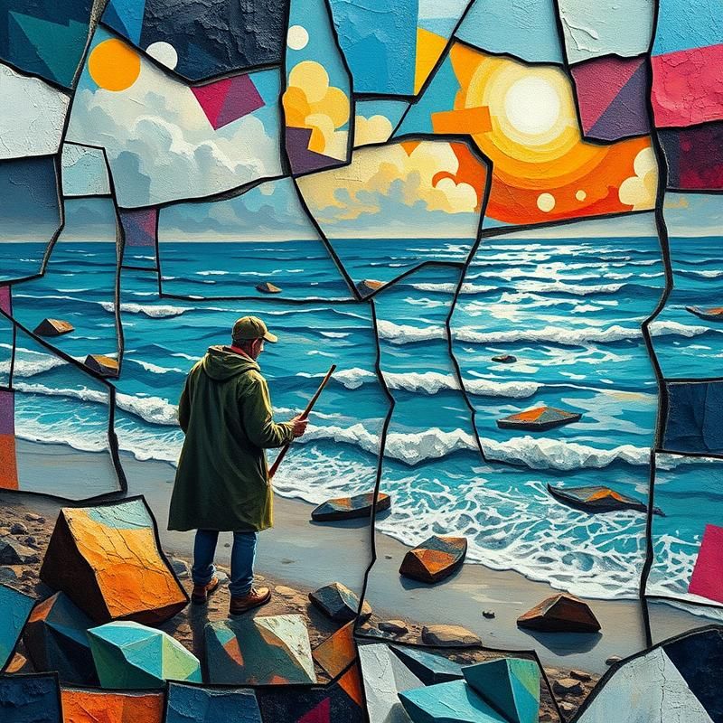 cubism style AI art