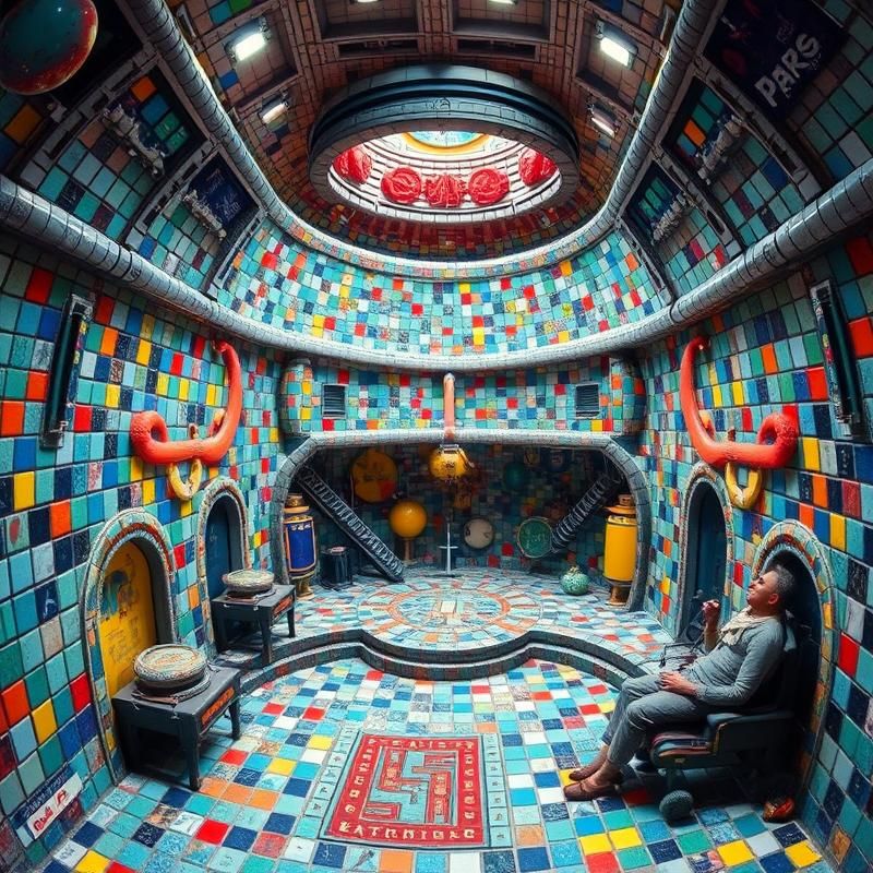 mosaic style AI art