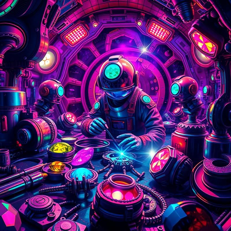 psychedelic style AI art