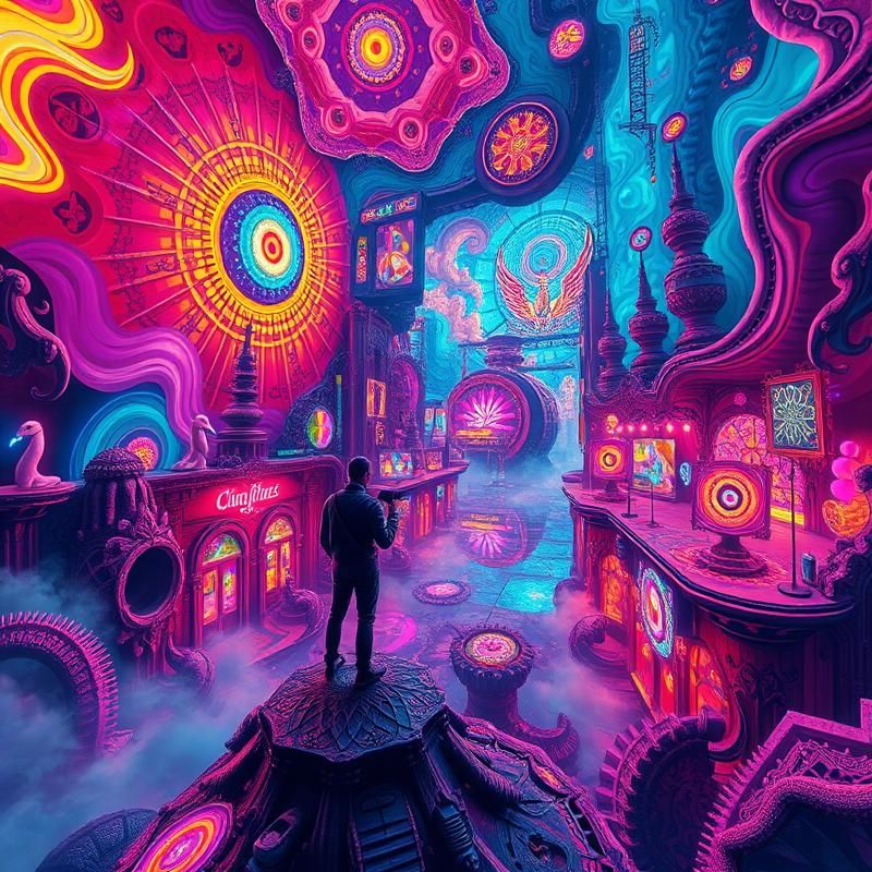 psychedelic style AI art