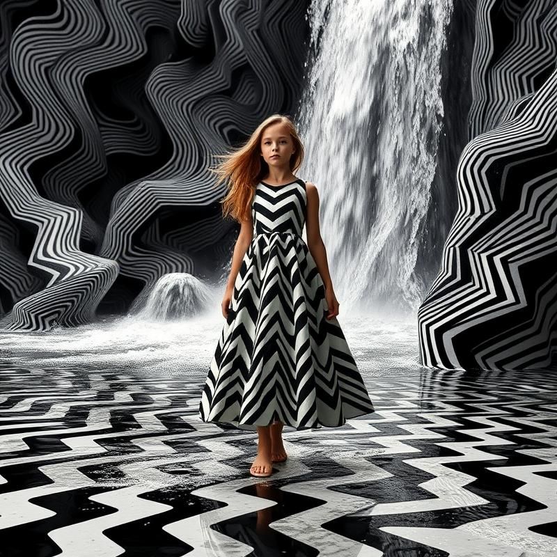 op art style AI art