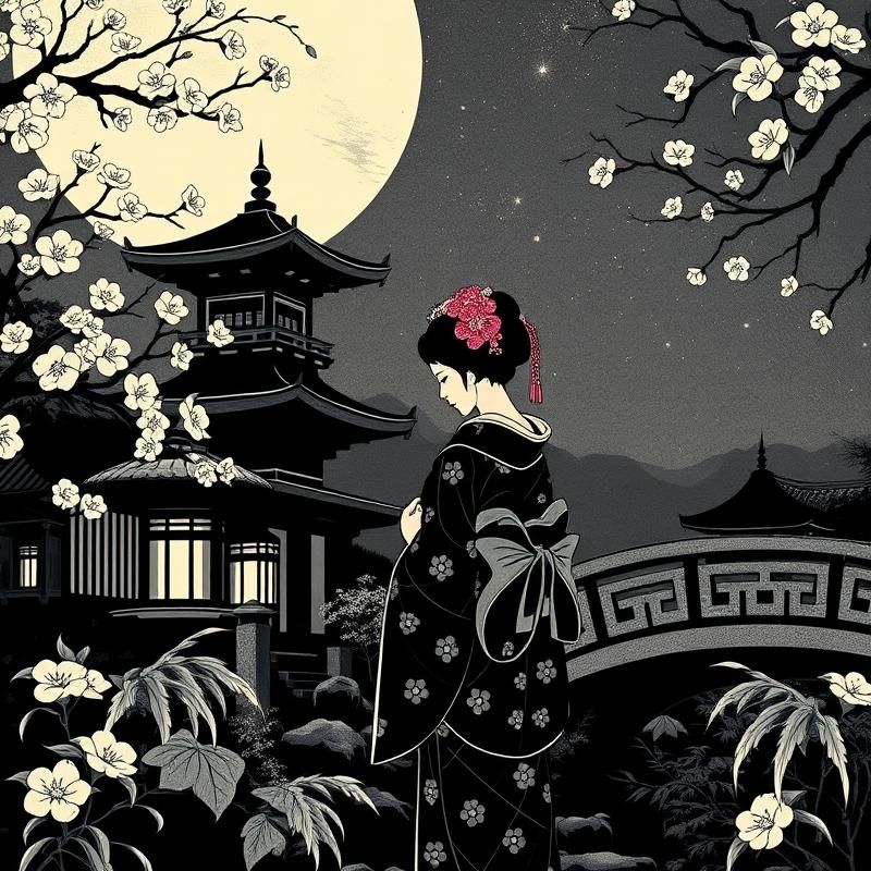 woodcut style AI art