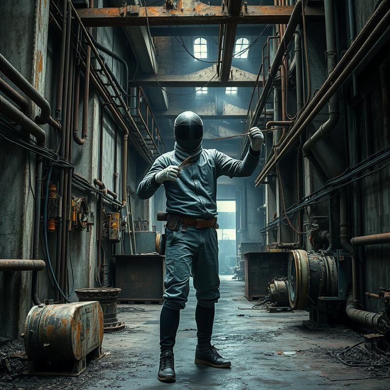 industrial style AI art