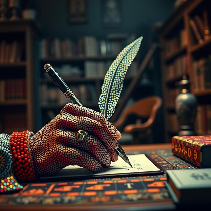 dot work style AI art