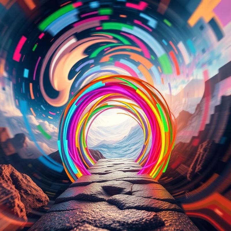 kinetic art style AI art