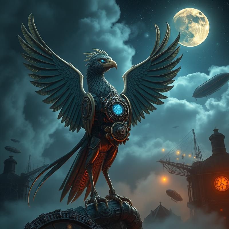 steampunk style AI art