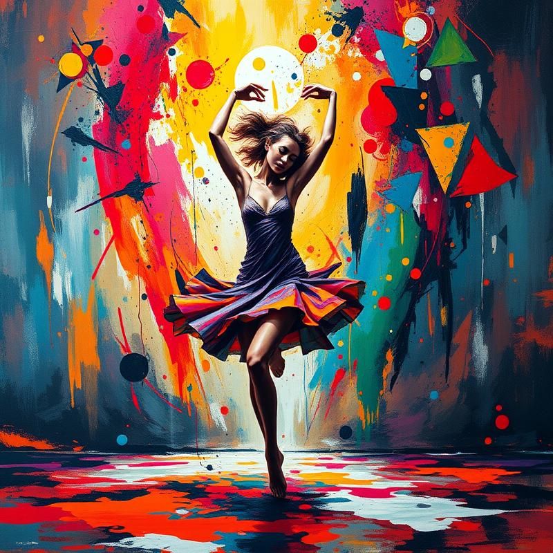 abstract expressionism style AI art